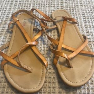 Just Fab Size 10 Summer Sandals Tan